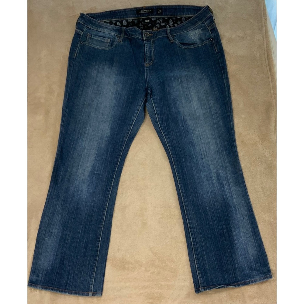 Ed Hardy Jeans signature‎ butt Women's Size 24 Dark Wash Blue EUC